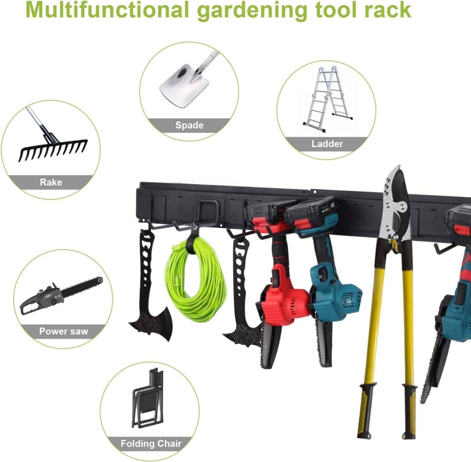 NEX™ 16.5" Black 7-Hook Garage Tool Wall Rack